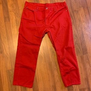 Levi's Men's 541 Athletic Taper Red Denim Jeans Pants 42 Waist 42x30